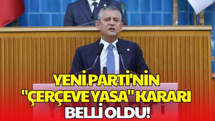 Yeni Parti'nin Çerçeve Yasa Kararında Dikkat Çeken Detay! Vekiller Serbest Bırakıldı